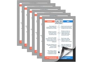 NEWZEALKIDS A4 Magnetic Display Frame Self Adhesive Magnetic Paper Holder for License, Photos, Notices, Wall and Windows (Pack of 6,Silver)