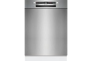 Bosch SMU4EVS08E Serie 4, Lavastoviglie da incasso sottopiano, Home Connect, EfficientDry: apertura automatica della porta, Diagnostica da remoto, Assistente al lavaggio, Acciaio, 60cm