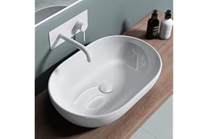 DOPORRO Sogood Lavabo vasque à poser blanc 60cm lave main Bruxelles322 60x42x14cm
