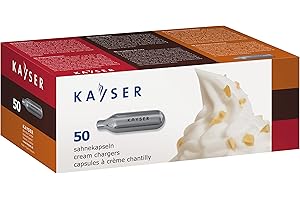 KAYSER 50 St. Sahnekapseln für Sahnespender, 8g N2O, für alle Sahnebereiter