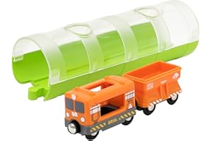 BRIO 33891 Ferrovia Treno Merci e Tunnel, BRIO Treni-Vagoni-Veicoli, Giochi per Bambini, Età Raccomandata 3+ Anni, Compatibile con Tutti i Prodotti BRIO