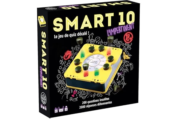 Wilson Smart 10 Impertinent Version Française - Quiz Fun et Décalé pour 18+ | Jeu Nomade pour 2-8 Joueurs avec 200 Questions Insolites | MA002