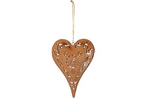 Levandeo, targa a forma di cuore, 12 x 15 cm, decorazione da giardino, decorazione ruggine, idea regalo