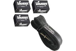 Vavert 700 x 18-25c Road Bike Inner Tubes - Presta 60mm Long Valve (Set of 3)