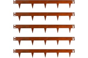 UNIGARDIA Bordura Corten per Giardino in Metallo per Prato 5 m - Bordatura Aiuole Giardino Alta 150 mm - Bordure per Aiuole Flessibile, Corten