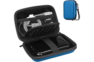 ProCase 2,5" zewnętrzny dysk twardy, pokrowiec ochronny do WD, Toshiba, Canvio, Seagate, Samsung SSD HDD, przenośny futerał odporny na wstrząsy 2,5 cala z miejscami na karty i akcesoria-granatowy