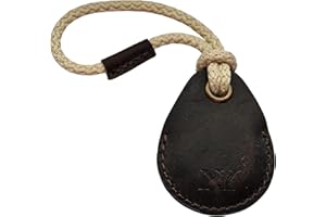 NY NEYYOS NEYYOS - Airtag Anhänger aus Echtem Leder, Air Tag Tracker, Hülle Tragbar & Schlüsselanhänger, Schutzhülle Schlüsselfinder, Holder, Keychain Halter Case für Schlusselbund (Kaffee, A)