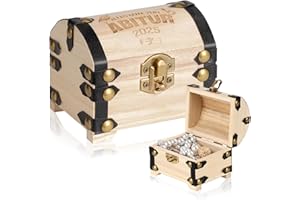 XUWAIDSGN Abi Geldgeschenk Abitur 2025 10x7x8cm Abitur Holz Schatztruhe Personalisierte Schatztruhe Mit Gravur Kleine Schatztruhe Holz zum für Bestandenen Geburtstag Abiturienten Jungen Mädchen