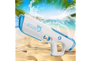 MOZC Pistolet a Eau électrique, Absorption Automatique de l'eau.Pistolet à Eau avec réservoir d'eau de 600 ML,Plage Peut Atteindre 33 Pieds. Pistolet à Eau Electrique Convient aux Jardins, plages ﻿