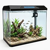 Nobleza Aquarium Glass 54L with Filter and LED Light Starter Kit Black |