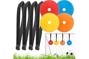 CHSEEO Bersagli per Porta da Calcio - Dischi per Allenamento Calcio Bambini, con Cinghie Regolabili - Attrezzatura per Esercizi di Tiro per Bambini, Allenatori e Professionisti