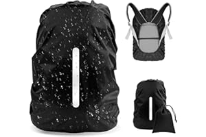 DOINEUFL Plecak przeciwdeszczowy (15-50 l), ochrona przed deszczem, tornister szkolny, przeciwdeszczowy, wodoodporny plecak na kemping, wędrówki