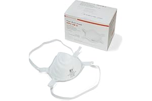 Non-Valved FFP3 Face Masks (x10) - Handanhy HY9630, EN 149:2001 & A1:2009 Compliant, UKCA & CE Certified - 4 Point Headband with Cushioned Lining for Extra Comfort and Security (Pack of 10)