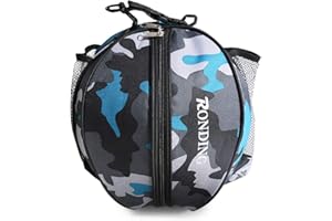Lixada Deportes Bola Redonda Bolsa de Baloncesto Bolsa de Fútbol Balón de Fútbol Voleibol Bolsa de Transporte (Azul Camoufalage)