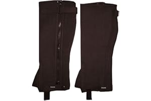 AWANS Horse Riding Half Chaps, Gaitors Equestrian/New Unisex/Washable Amara Suede Leather Brown