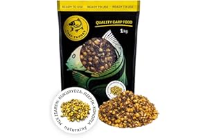 Carp Target Gekochter Mais Hanf Raps Particle - Angelfertig Mix - Fertiger Fisch Grundfutter - Lockfutter - Groundbait - Karpfenfutter Angeln - Anfüttern - Grundfutter Karpfen - Angelfutter