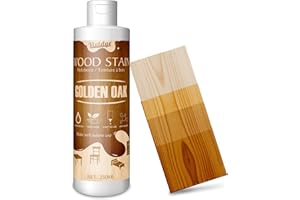 VIVIDYE Wood Stain, 8.5oz/250ml Water Based Wood Stain for Indoor and Outdoor Furniture, Cabinet, Door, Trim and More - Fast Drying, Low Odor＆Non-Toxic, Easy to Apply, Multiple Finishes (Golden Oak)
