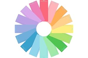 Crossbow Education - The Original Plain Window Reading Ruler Dyslexia Overlays - Multi-Colour (Pack of 16) UK - With Flexible Durable Case - Dyslexia Aids and Visual Stress Specialists