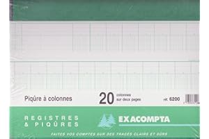 ‎EXACOMPTA EXACOMTA Spaltenbuch, 20 Spalten auf 2 Seiten, 24 Zeilen VE = 1