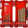 Milwaukee 48894759 Hss-G 10PC Titanium Red Hex Drill Bits