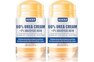 RUICEN Urea Cream 60 Percent for Feet, Urea Foot Cream with 2% Salicylic Acid-Foot Cream for Cracked Heels and Dry Skin- Cracked Heel Repair Cream for Deep Moisturizing, Callus Remover and Soften - 2PCS