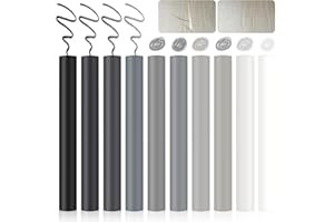 DREAMARK 10 Stück Laminat Reparaturset mit Hartwachs & Reparaturstift für Laminat, Parkett, Vinylboden, Holz Reparaturset zur Kratzer & Lochbeseitigung, Möbelreparatur Wachsmalstifte Set für Möbel & Boden