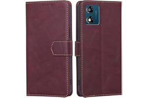 GENERIC Aggoly for Motorola Moto E13 Wallet Case with RFID Blocking, Premium Leather Case Cover [Card Slots] [Kickstand] Flip Case for Motorola Moto E13 Phone Cover (Red)