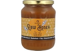Q HONEY Pure Raw Buckwheat Honey 100% Natural, Directly from The Hive 1 kg | Unfiltered Unheated