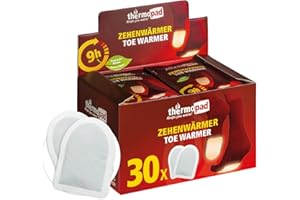 THERMOPAD Chauffe Orteils – L'ORIGINAL : 5, 10 ou 30 Paires de chaufferettes pour jusqu'à 9 Heures de Chaleur dans Tous Les Chaussures - pour Les Chaussures de Ski et Les Bottes
