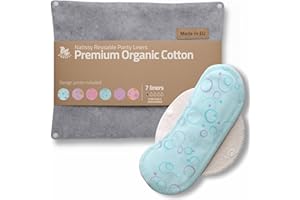 NATISSY Salvaslip reutilizables en algodón orgánico para flujo blanco (S, 7 uds.); HECHOS EN LA UE, lavables a alta T°, 100% transpirables y suaves, salvaslip tela cómoda, protección femenina diaria (sin PUL)