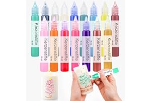 Scentoria 16 Stück Wachsstifte für Kerzen, Kerzen Bemalen Set 16x15 ml Kerzenstifte, Keramik Bemalen Set, Kerzen Selber Machen Set, Candle Pen, Kerzenstifte zum Verzieren （Perlglanz C）
