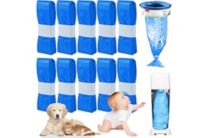 Pgtc Windeleimer-Nachfüllbeutel,10er-Pack Baby-Windeleimer-Nachfüllbeutel,Duftende Katzenstreu-Nachfüllbeutel,Duftende Nachfüllbeutel Kompatibel mit Dekor Plus/Korbell Slim Nachfüllbeuteln (Blau)
