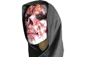 CompraFun Máscara Miedo Zombie, Mascara Horror Zombie Matar de Látex para Halloween Carnaval Traje Máscara Navidad Fiesta Decoraciones Adulto Accesorio del Traje