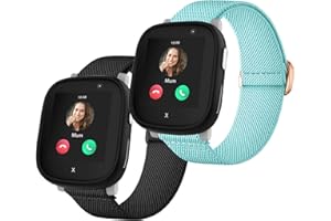 Polyjoy 2 Stück Kinder Nylon Armbänder kompatibel mit Xplora X6 Armband, Weiches, dehnbares Mädchen Jungen Ersatzbänder für Xplora X6 Play/Xplora X6 Pro