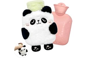 YEAHBOOM Bolsa de Agua Caliente,Hot Water Bottle,Bolsa de Agua caliente para Niños,Desmontable y Lavable,Botellas de Agua Caliente con Suave Felpa Funda,No hay fugas,Para Mantener el Agua Calient