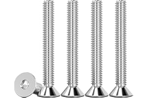 Drenky 50 Pcs Socket Screws, M4 Screws Countersunk Bolts 304 Stainless Steel Screws M4 X 35mm Flat Head Hex Socket Cap Screws DIN 7991 / ISO 10642 Fully Thread Rustproof Machine Screws