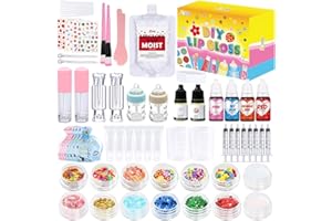 ‎JUYRLE JUYRLE Lipgloss Selber Machen, 73 Stück Lippenstift Making Kit, Lustiges DIY Lipgloss Set Mädchen Selber Machen, Ungiftig Lip Gloss Kosmetik Make up Geschenk für Teenager/Mädchen/Frauen/Kinder