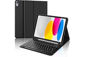 OCCTINGKIND Coque Clavier pour iPad A16 11e Génération 2025/10e Génération 2022, AZERTY Français Housse Clavier Bluetooth Magnétique Détachable avec Porte Crayon pour iPad 10/11eme Gén 10.9/11 Pouces, Noir