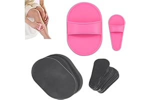 MISPPRO 100 tamponi di ricarica per depilazione ed esfoliante – Strisce di carta vetrata sostituibili di doppia dimensione per strumenti manuali di rimozione dei peli, gambe, viso, bikini, ascelle – nessuna