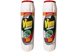 Vim Classic Scourer Extra Whitening Powder with Bleach, 750 g (Pack of 2)