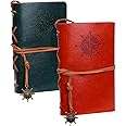 NUOOO Leather Journal Writing Notebook Nautical Spiral String Closure and Unlined Pages Vintage Style Handmade Diary for Men and Women Writing Pad Gift for Artist Sketch(8.5x13cm)