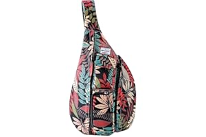 HAWEE Sac de Poitrine Sport Multifonction - Sling à Bandoulière Crossbody pour Voyage, Travail, Etude, Escalade, Randonnée, Courir - Hommes, Femmes, Adolescents - Maple Leaf, L
