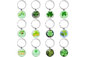 Morocket Glücksschmuck Set - 12 Stück Kleeblatt Schlüsselanhänger Dekoration