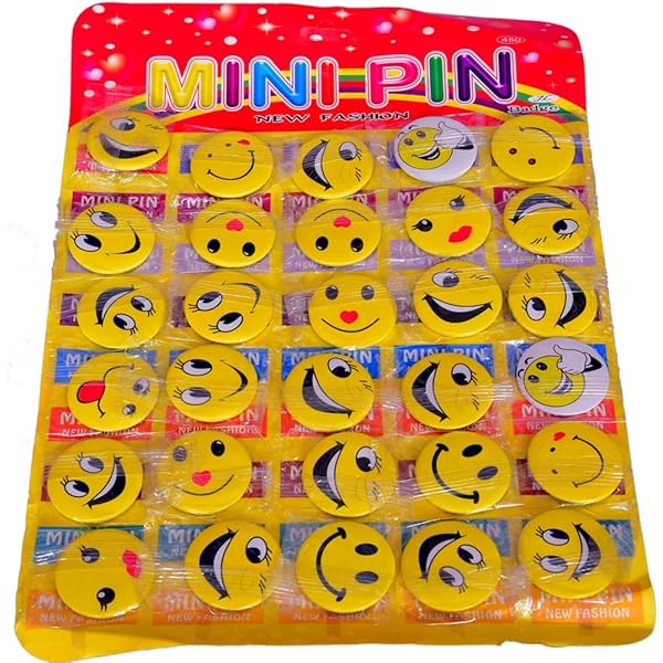 EMIHIページ MSGH Smiley Emoji Colourful Expressions 3 CM Button Pins