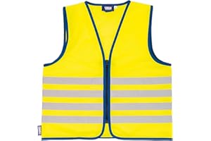 ABUS Gilet de sécurité pour enfants Lumino Reflex Vest Kids - Gilet de sécurité pour une meilleure visibilité de jour et de nuit - avec fermeture éclair