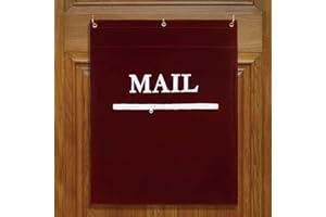 ICOBUTY Mail Catcher for Mail Slots Letter Bag Post Efficient Organizer for Home Office and Garage Doors Basket Letter Cage Door Bag (Maroon)…