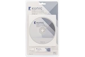 KÖNIG TVDLC10 Kit de Nettoyage pour lentilles DVD/Blu-Ray avec nettoyant, 20 ML, Blanc