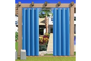 HUAXIQUE Tende a pannello Tende a pannello Tenda da esterno Tende per Gazebo Esterno supporto personalizzato di diverse dimensioni B155XH260cm Blu Reale