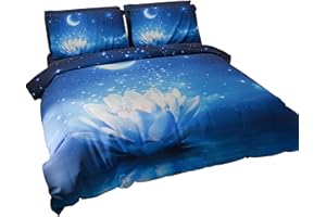 PETTI Artigiani Italiani - Set Copripiumino Matrimoniale 250x200 cm (2 Federe 50x80 cm Incluse), Parure Copripiumino Morbida Microfibra con Stampa Digitale - Made in Italy - Notte Stellata