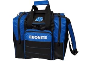 Ebonite Impact Plus 1 Ball Bowling Single Tasche mit Platz für Ball, Schuhe und Zubehör in Blau